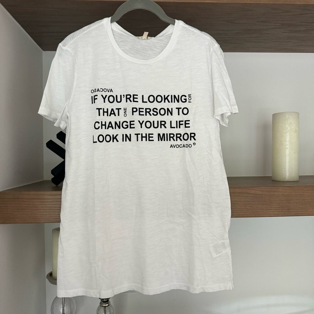 Avocado Motivational Lightweight Tee in White